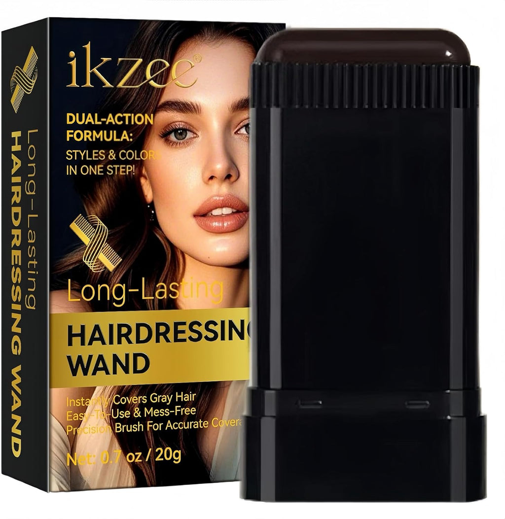 Labjd temporary hair dye comb in dark brown front view