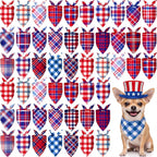 Abbylike 50 Pcs Patriotic Dog Bandanas Bulk 4th of July Bandanas for Dogs Star Triangle Kerchief Bib Scarf Set for Pet Independence Day 250th Anniversary Party Costume, 25 Styles(25.6 x 17.7 x 17.7) - Image 13