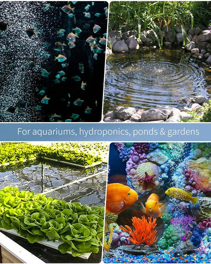 Pawfly MC3000 multi-outlet aquarium air pump running four sponge filters simultaneously in a fish breeding setup