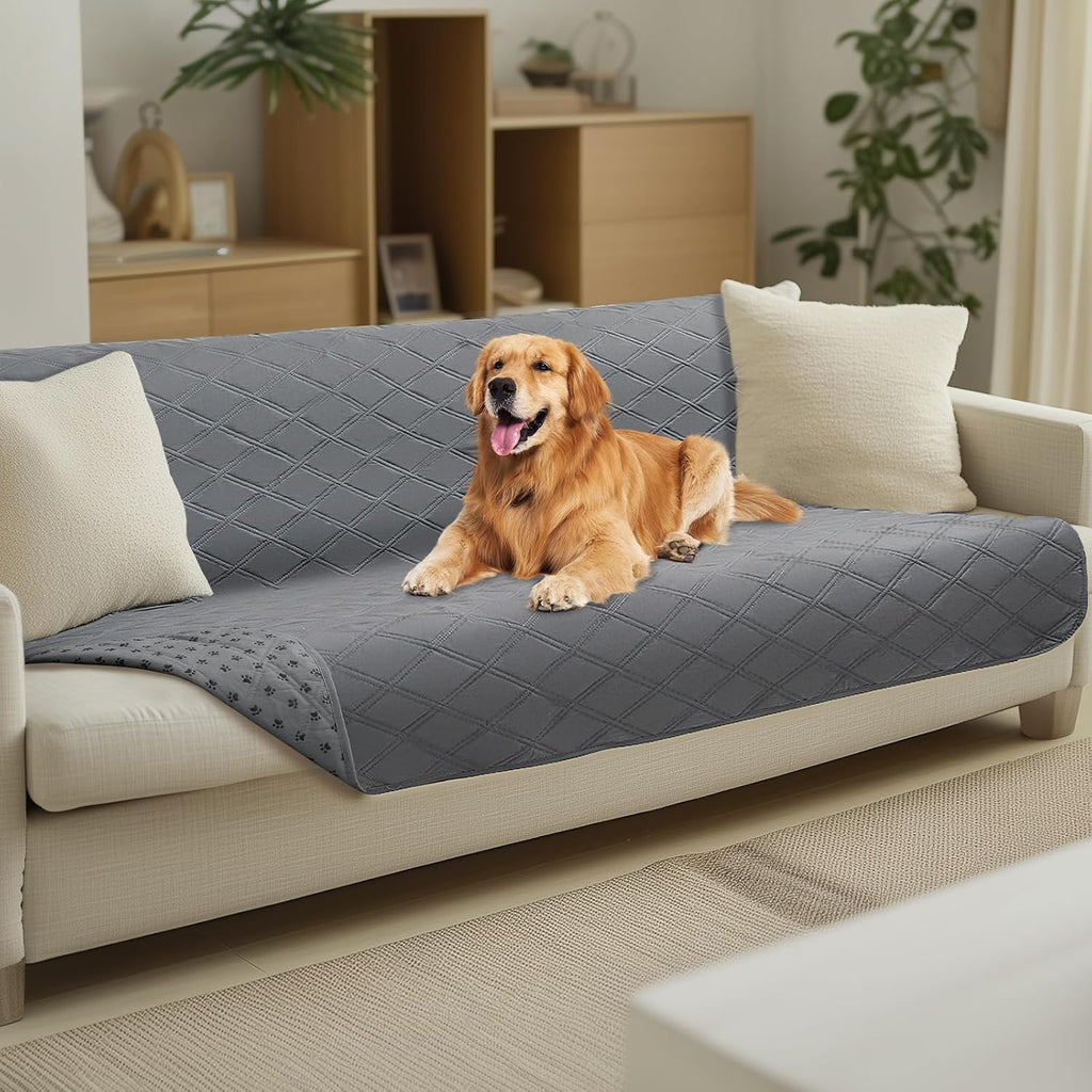 Luciphia 100% Waterproof Couch Cover Blanket for Dogs Anti-Slip Pet Couch Protector Sofa Mat Puppy Cat with Non-Slip Bottom, Grey, 30x70 Inch - Image 10