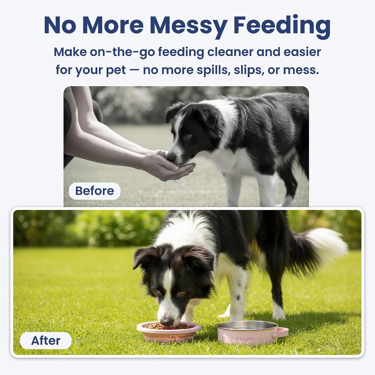 Premium pink silicone pet feeding bowl with integrated non slip handle detail.
