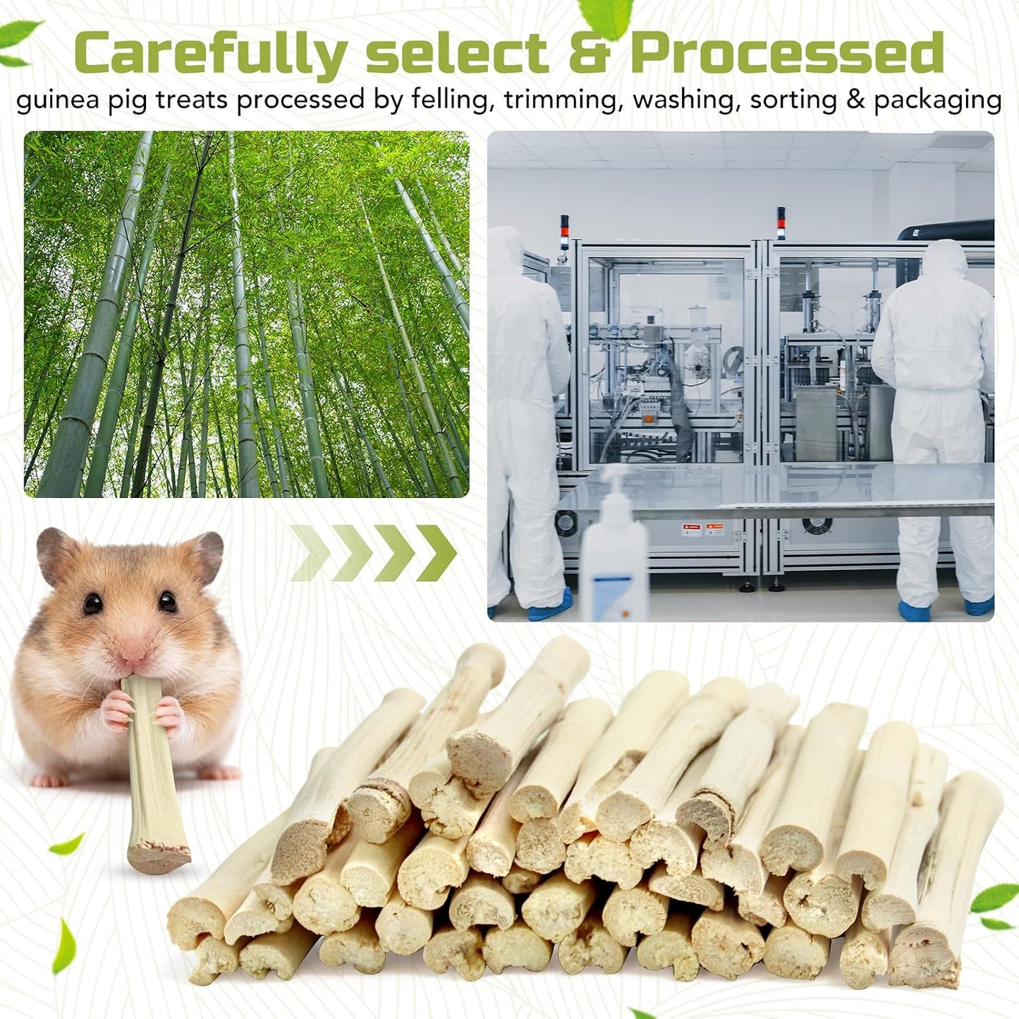 StyEdEk small animal sweet bamboo chew sticks in dry storage preparation