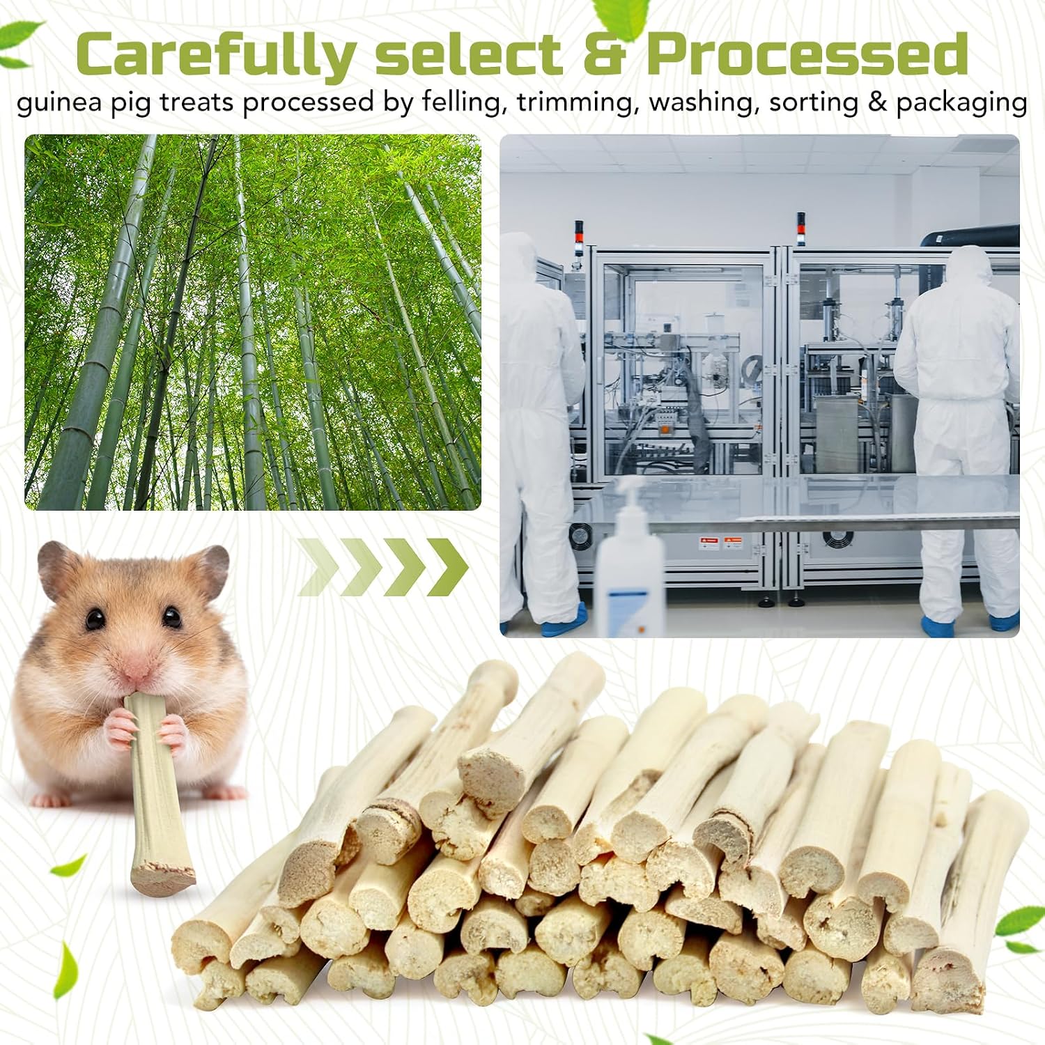 StyEdEk small animal sweet bamboo chew sticks in dry storage preparation