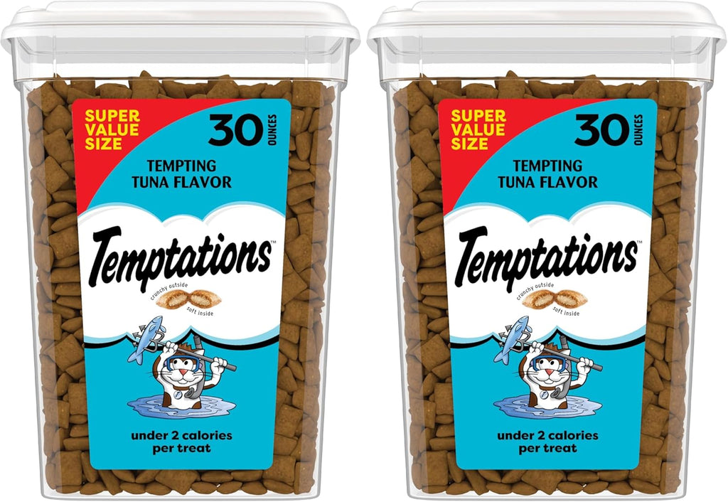 Temptations Cat Treats Classic Crunchy and Soft Cat Treats, Tempting Tuna Flavor, 16 oz. Tub - Image 15