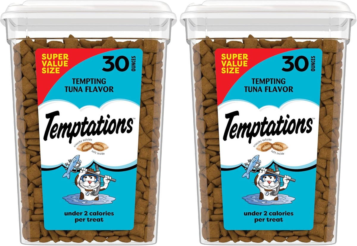 Temptations Cat Treats Classic Crunchy and Soft Cat Treats, Tempting Tuna Flavor, 16 oz. Tub - Image 15