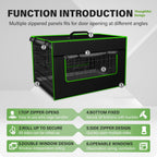 Bethshaya 24 inch dog crate cover outdoor windproof setup with green trim