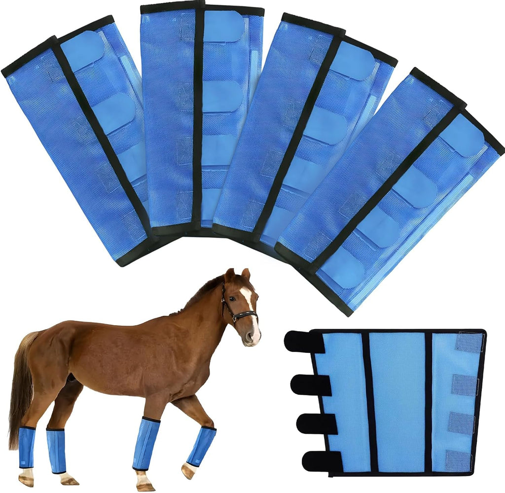 Stomp reducing mesh leg protectors for equines packaging view