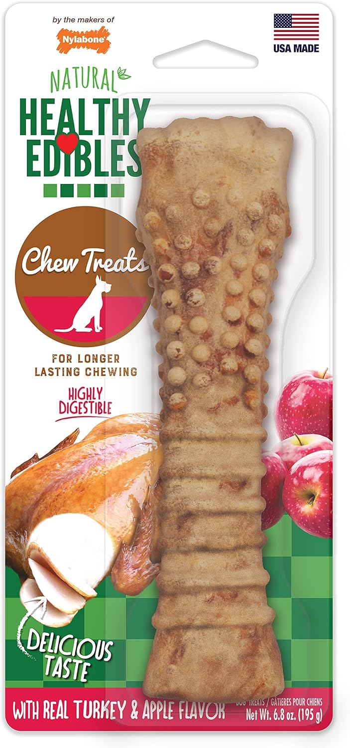 Nylabone Healthy Edibles Natural Dog Chews, Long Lasting Bones for Dogs, Bacon Flavor Dog Treats, X-Large (2 Count) - Image 12