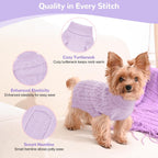 Lorehelina stretchable acrylic yarn puppy clothes showing high belly cut