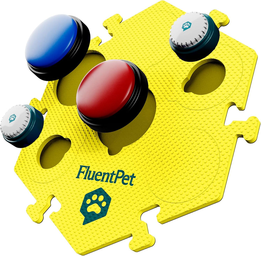 FluentPet Extra Large FlexTiles for Big and Small Buttons - 3-Pack - Holds Big 3.5 1.9" Talking Dog and Cat Buttons - Each Button Mat Securely Holds 6 Buttons - Durable and Non-Slip - Image 11