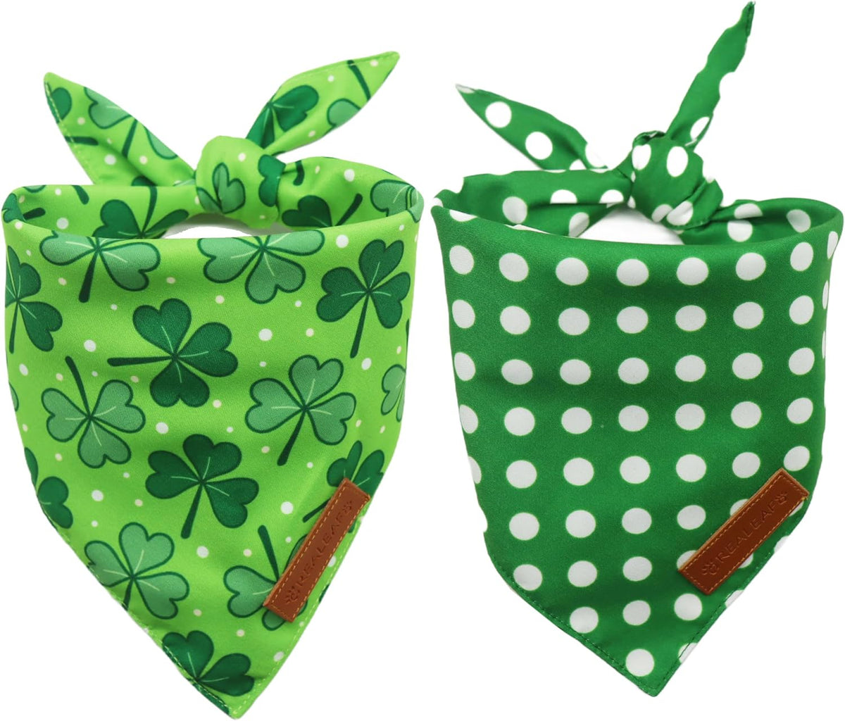 Realeaf dog clothing accessories pack of two reversible bandanas
