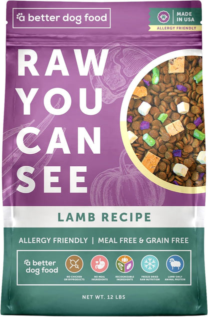 A Better Treat dry dog food grain free label illustration
