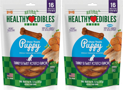 Nylabone Healthy Edibles Natural Puppy Chews Long Lasting Treats for Puppies, Roast Beef/Apple/Bacon Dog Treats, X-Small/Petite (3 Count) - Image 15