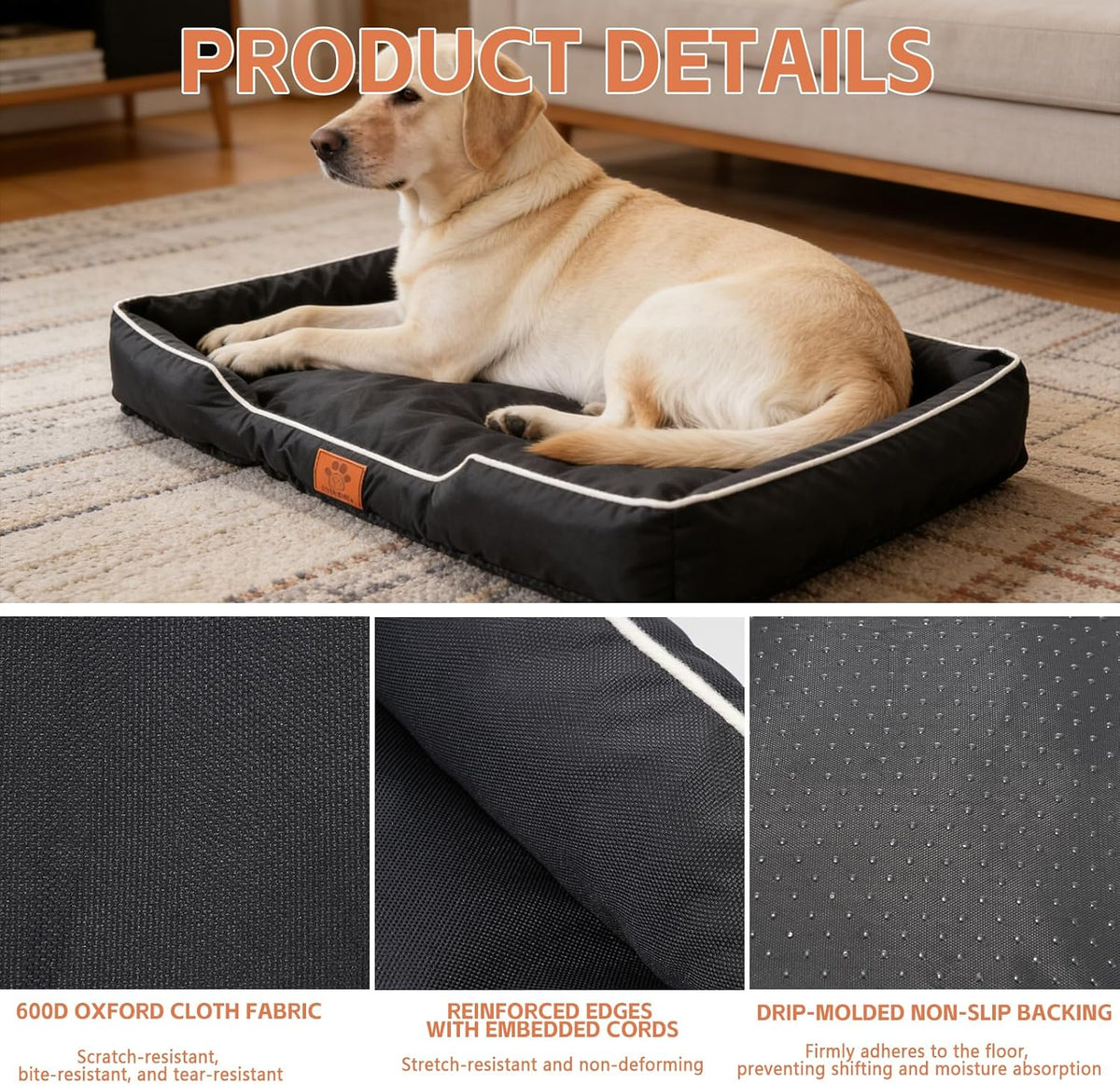 Fummi dog bed waterproof layer demonstration