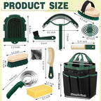 Abbylike horse brush set featuring the hard dandy brush and soft finishing brush for professional stable cleaning.