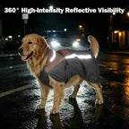 Premium imported dog raincoat with harness opening on back