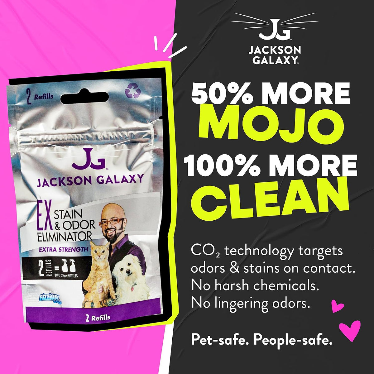 Jackson Galaxy pet urine remover tablets packaging