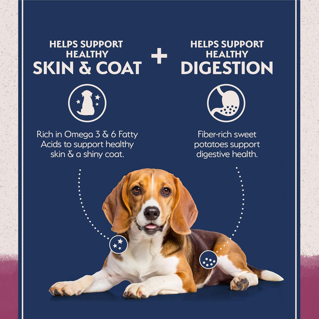 Natural Balance sweet potato and venison adult dry dog food nutrition label view