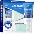 Hermon Balanitis Treatment for Men Relief Kit front view showing the box packaging for personal care