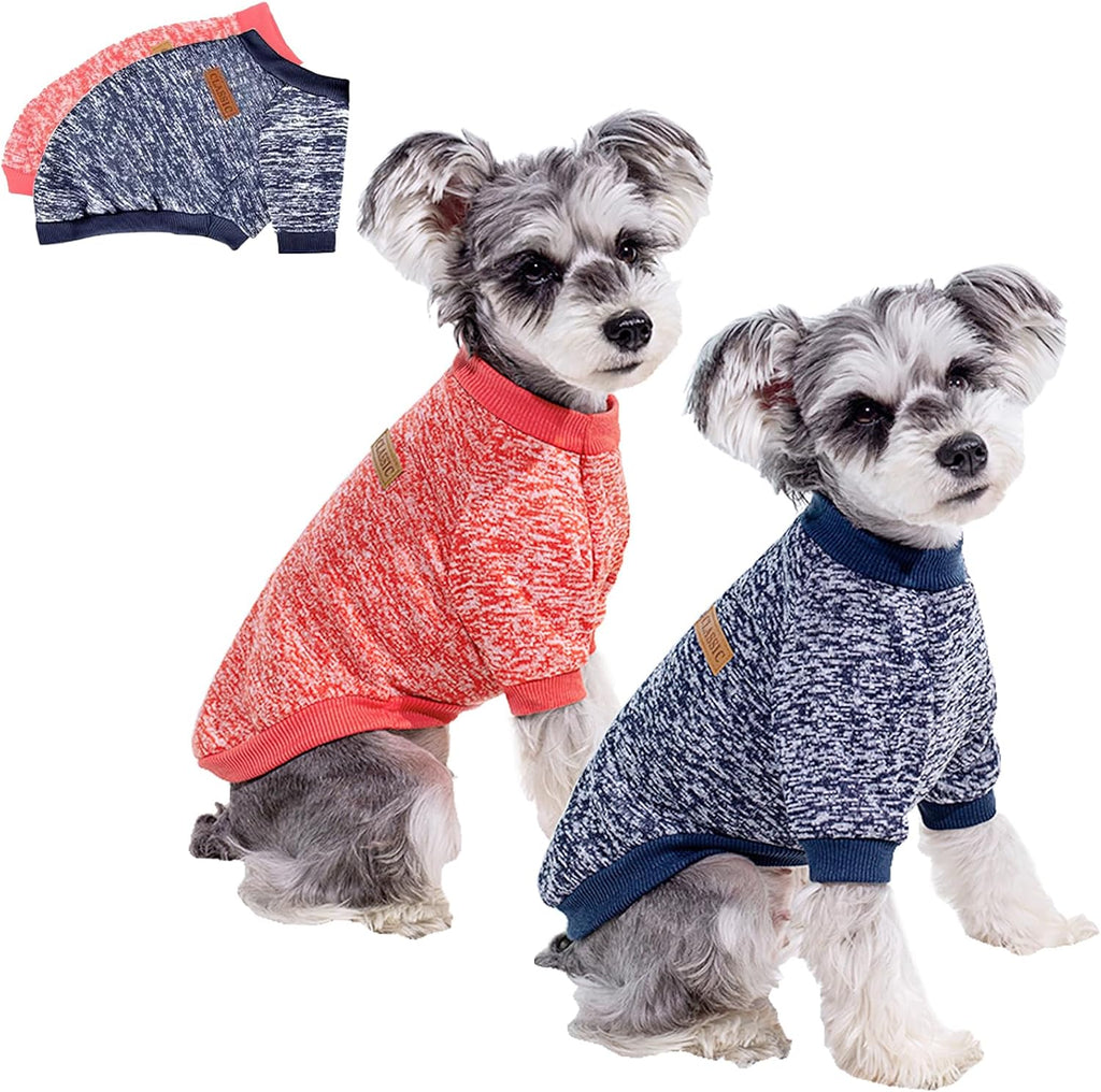 2 Pack Dog Sweaters for Small Dogs - Warm Winter Puppy Sweaters Cute Soft Dog Clothes Outfit Pet Costume for Boy Girl Doggie, Cat, Bulldog Pug Yorkie Kitten Chihuahua - Image 14