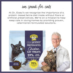 Healthy low carb chicken flavored cat snacks for muscle development and urinary health.