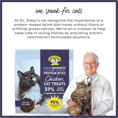 Healthy low carb chicken flavored cat snacks for muscle development and urinary health.
