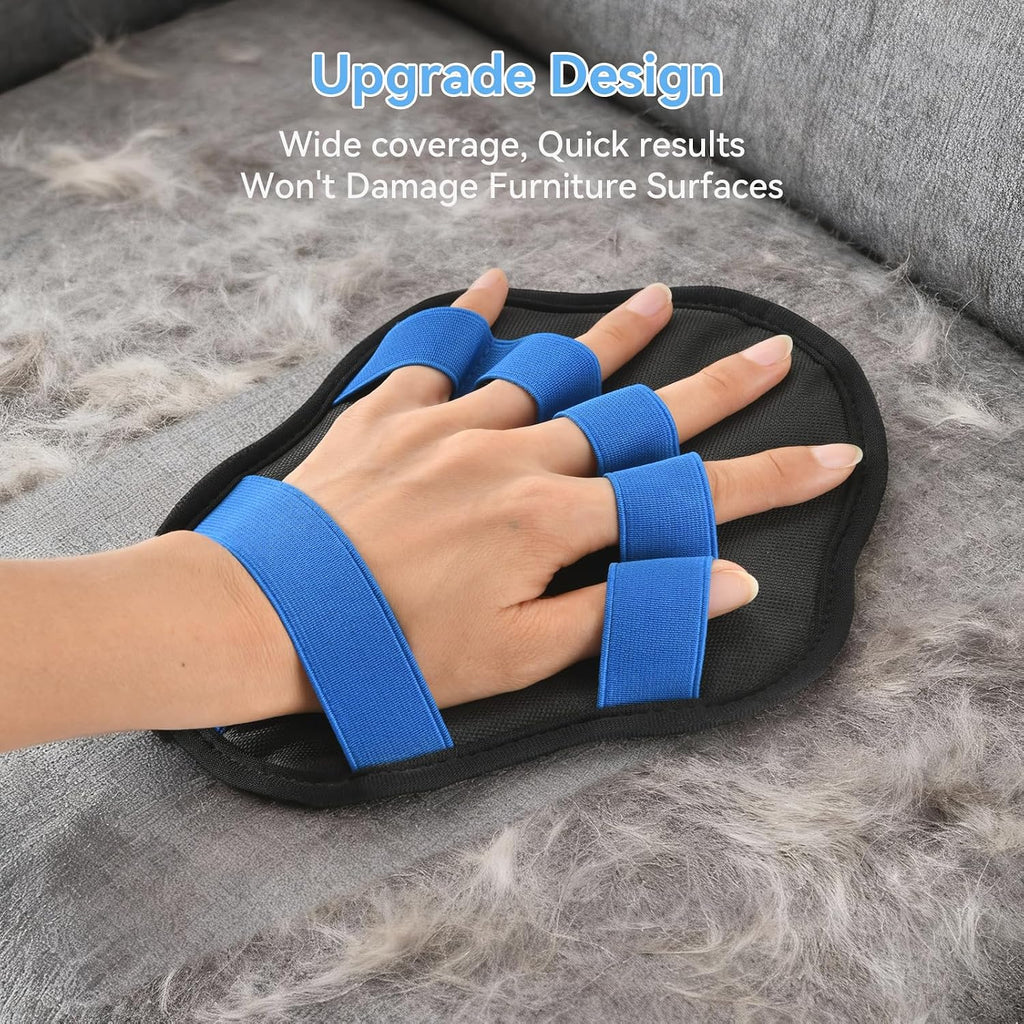 Dual sided pet grooming and shedding mitt with silicone tips