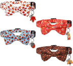 4 Pack Holiday Cat Collars with Bow Tie Halloween Cat Collar Breakaway - Image 14
