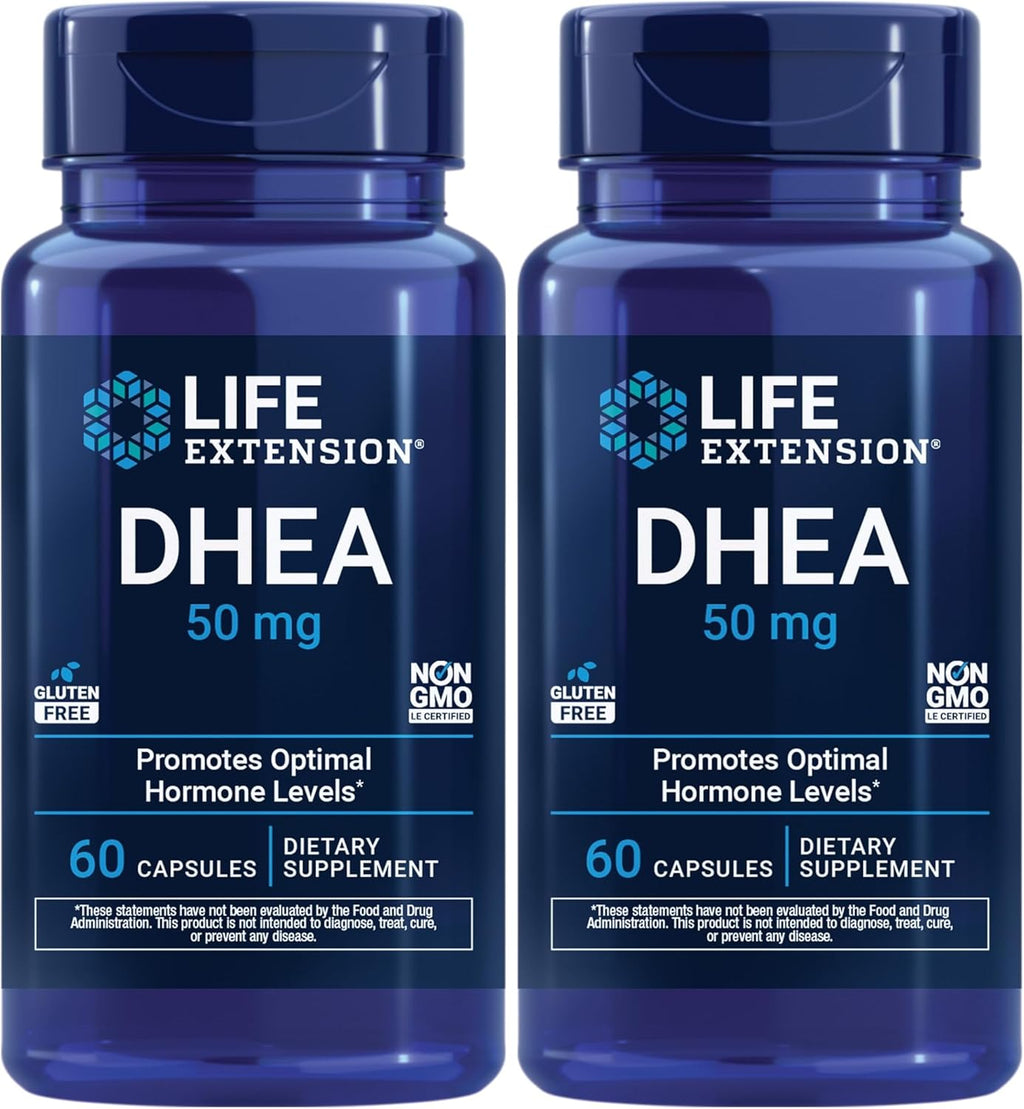 Life Extension DHEA 50 mg - Hormone Balance Supplement, Memory, Muscle Mass and Bone Density Support, Healthy Sex Drive, Gluten-Free, Non-GMO, 60 Capsules - Image 10