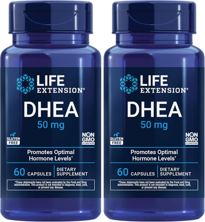 Life Extension DHEA 50 mg - Hormone Balance Supplement, Memory, Muscle Mass and Bone Density Support, Healthy Sex Drive, Gluten-Free, Non-GMO, 60 Capsules - Image 10