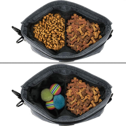 Viklluyr pet agility pouch showing two zipper pockets for phone and keys
