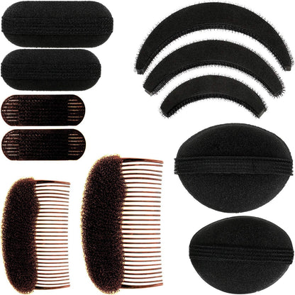 WILLBOND 11 Piece Hair Bump Sponge Volume Set front view showing assorted styling inserts.