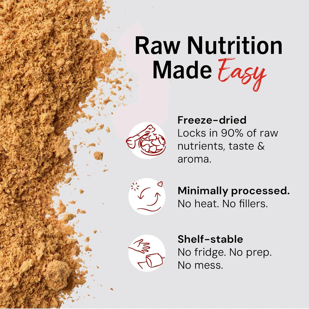 Probiotic enriched grain free raw meal booster bag for Indian pet parents