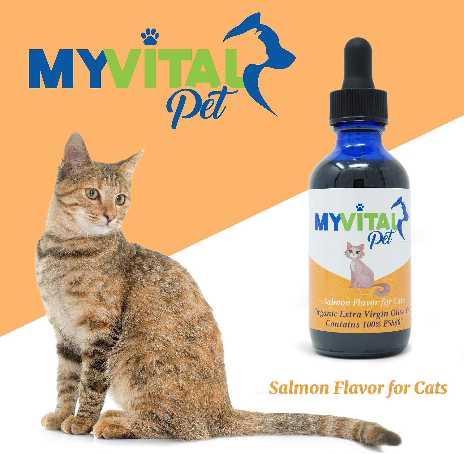 Salmon flavoured ESS60 supplement for cats 60ml bottle
