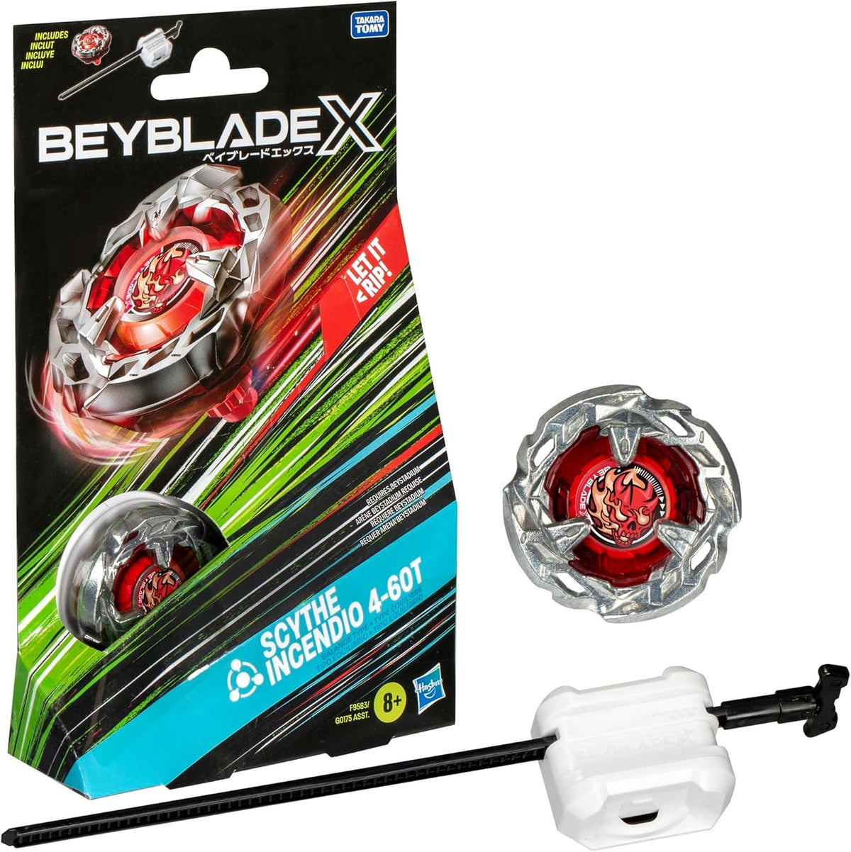 Beyblade X Scythe Incendio 4-60T Starter Pack front view