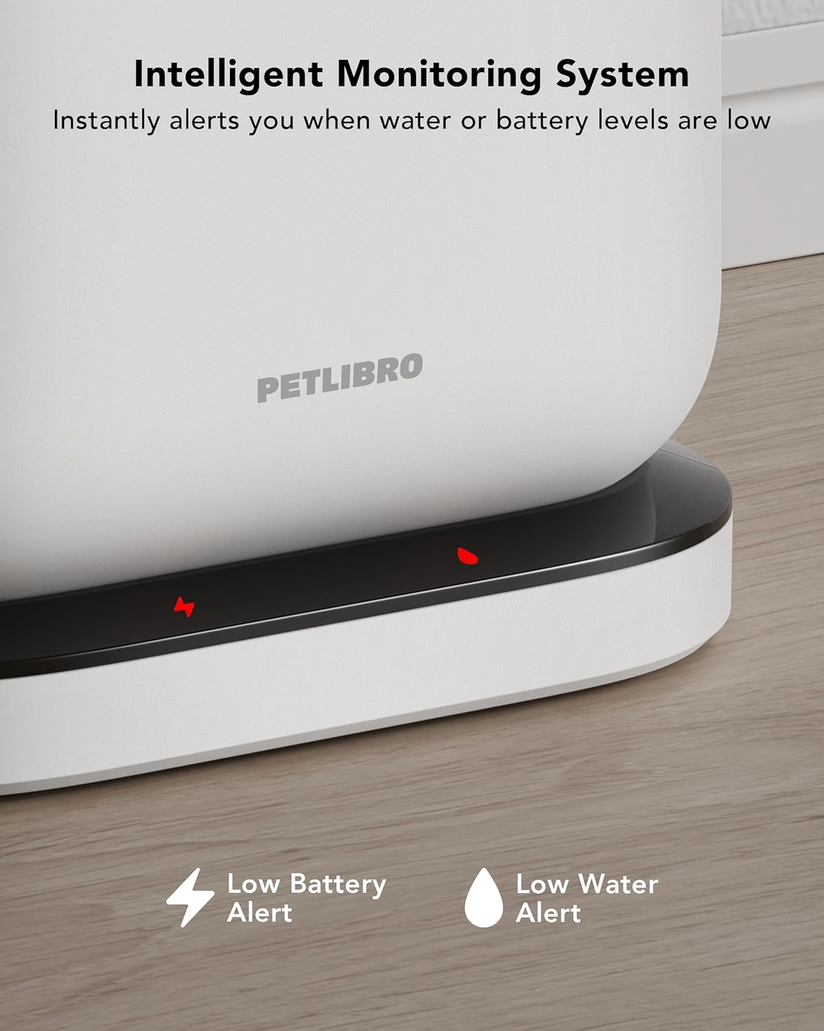 PETLIBRO Cordless Cat Water Fountain, Rechargeable Battery Operated Wireless Pet Water Fountain, 2.5L/84oz Cat Water Dispenser for Drinking with Quiet Pump Stainless Steel Tray Easy Clean BPA-Free - Image 9