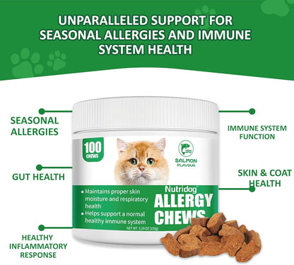 Side view of Carmelie cat supplement packaging displaying the feeding directions and daily dosage instructions.