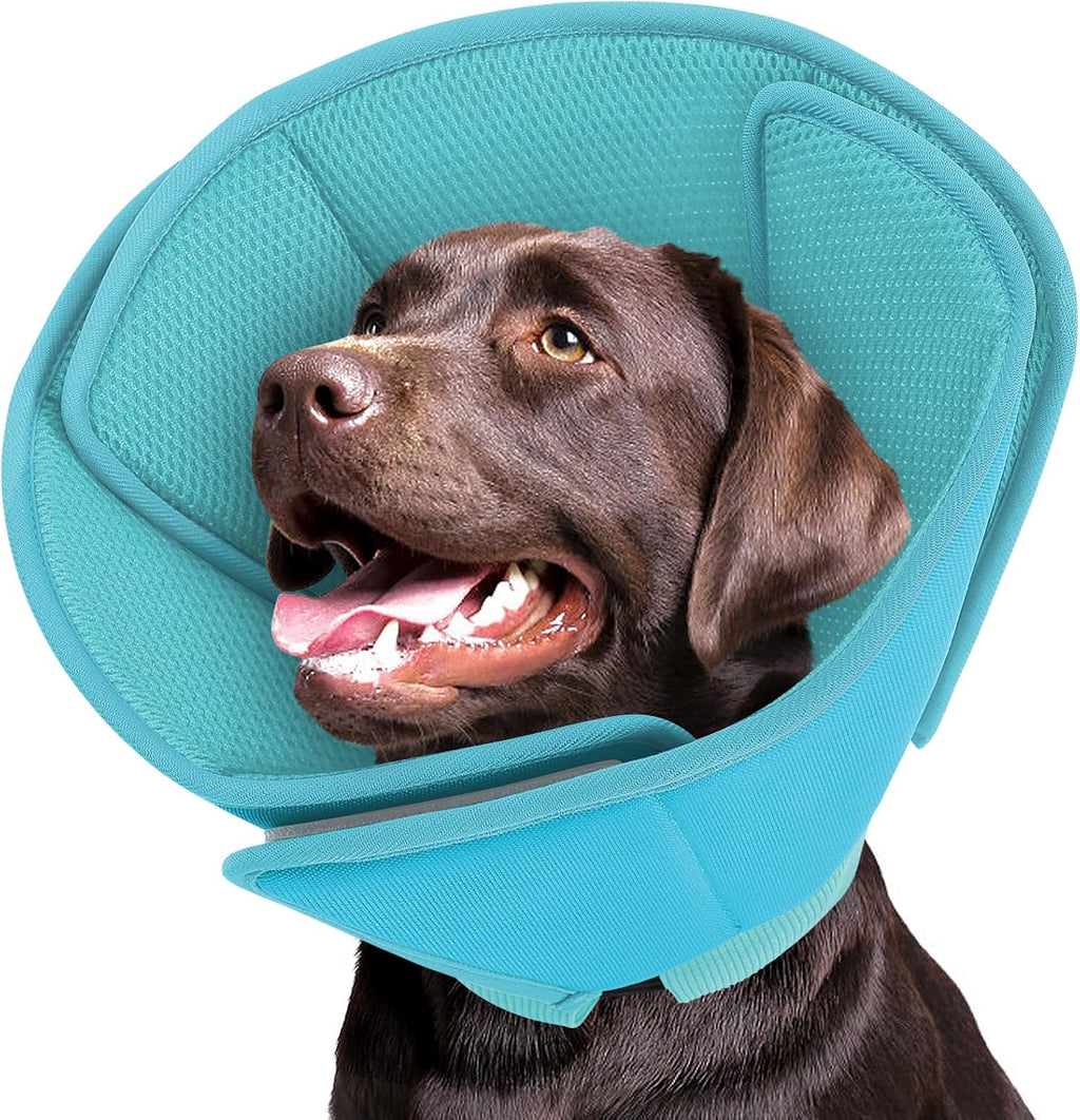 Queenmore Soft Dog Cones for Large Dogs,Comfy Dog Cone for Dogs to Stop Licking After Surgery,Adjustable Pet Cone Alternative for Wound Healing,Blue,X-Large - Image 13