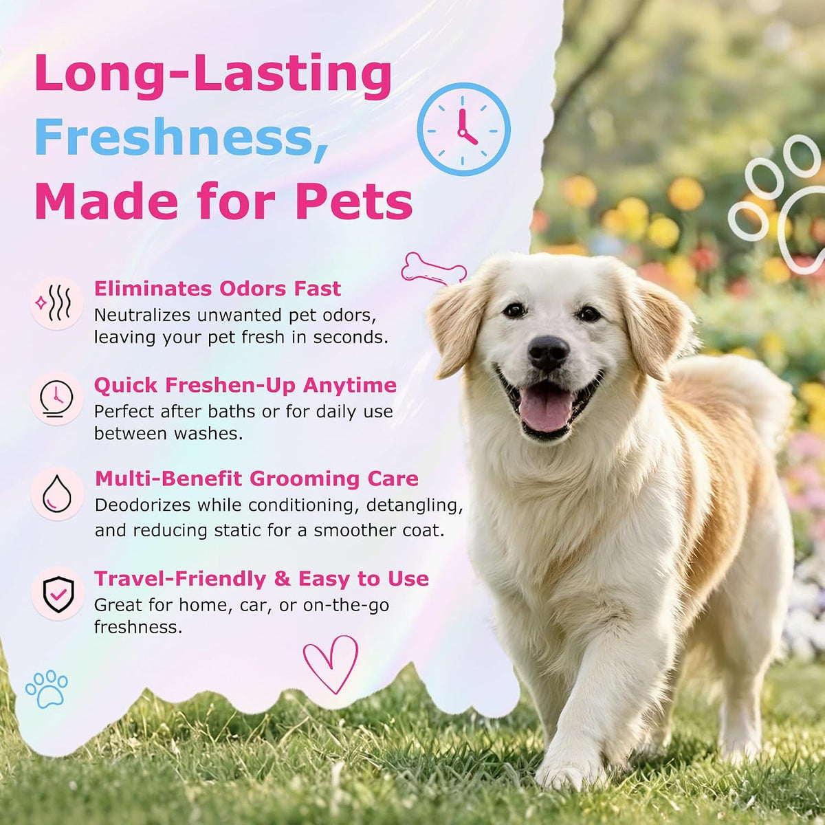 Ulroyda rainbow cotton candy pet deodorizing spray product bottle