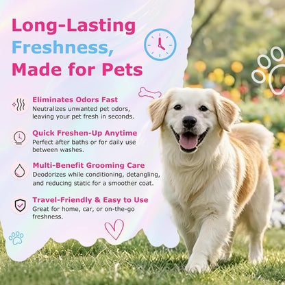 Ulroyda rainbow cotton candy pet deodorizing spray product bottle