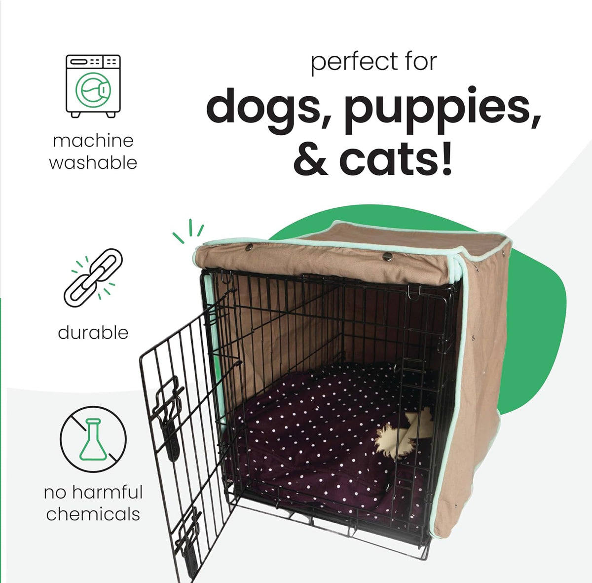 Molly Mutt 36 inch dog crate cover in Wild Horses pattern