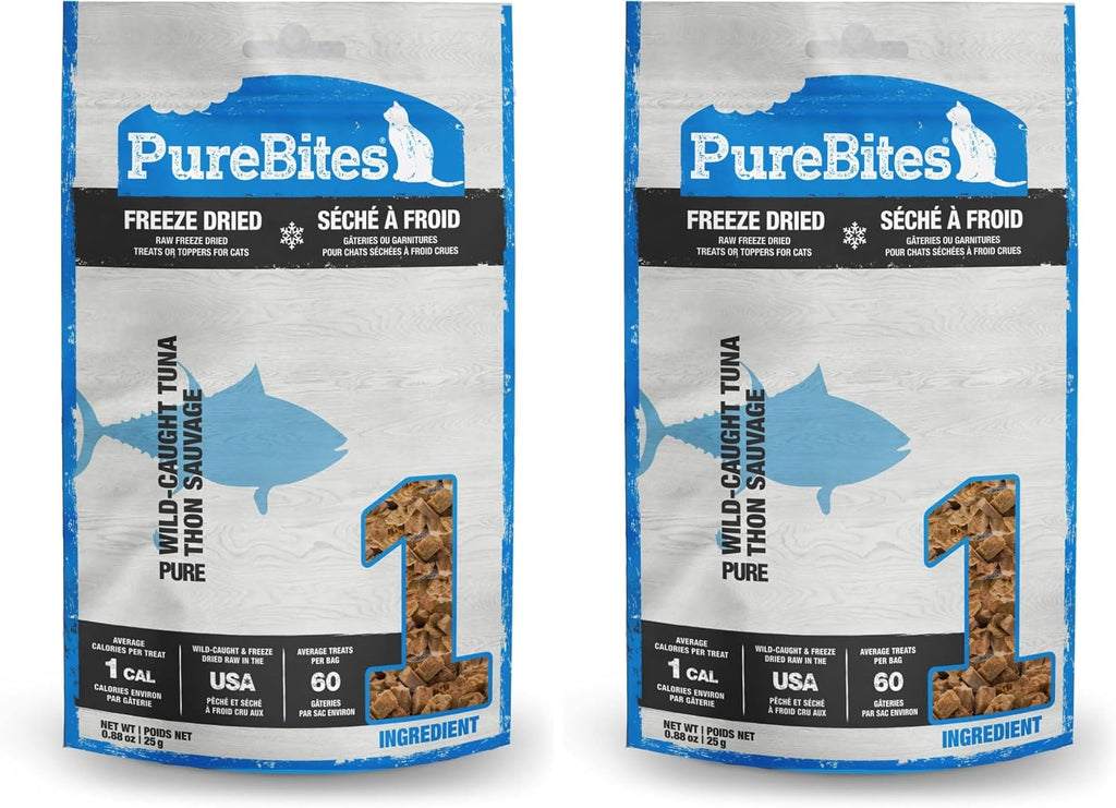 PureBites premium freeze dried raw tuna cat treats product overview