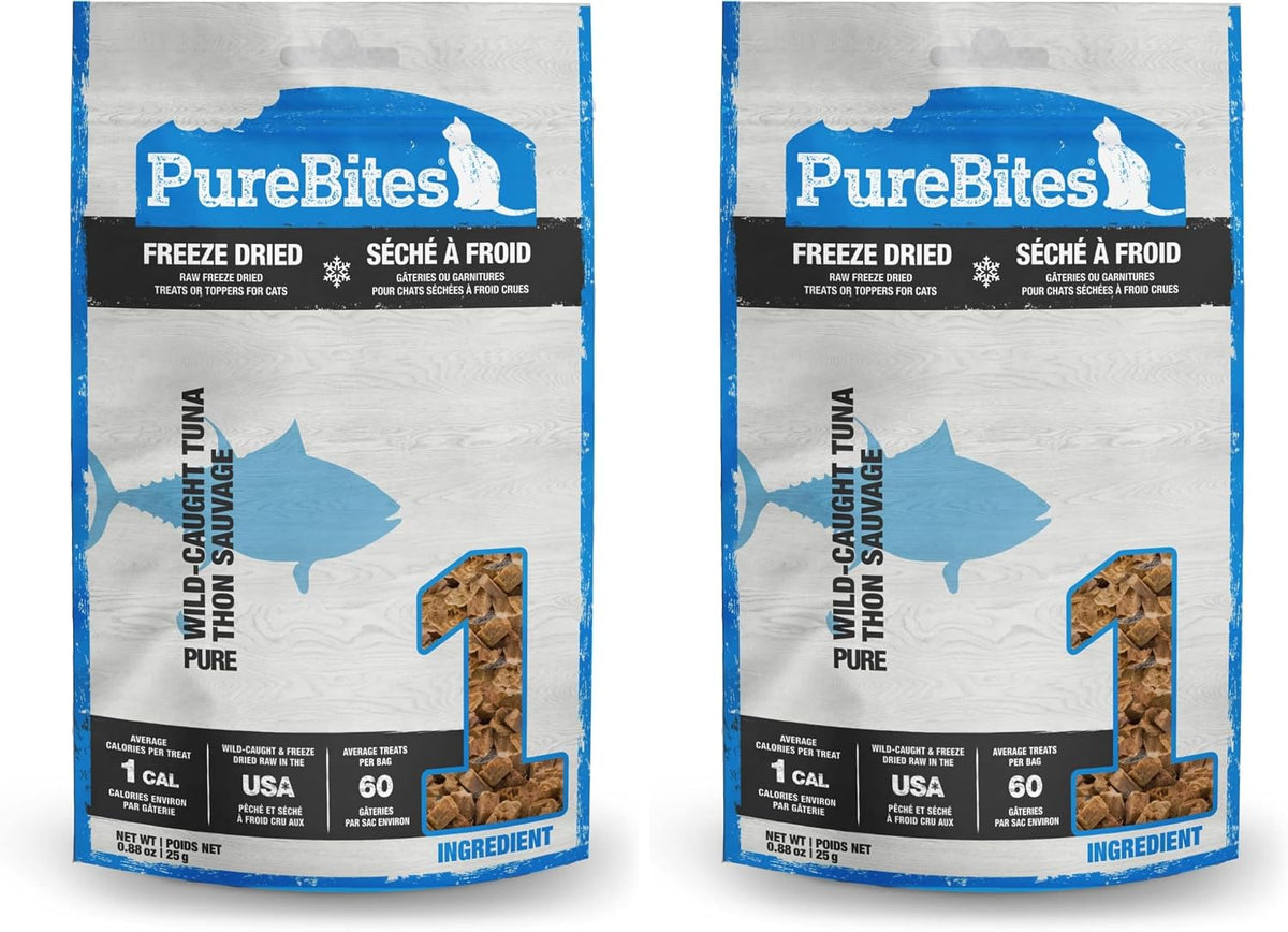 PureBites premium freeze dried raw tuna cat treats product overview