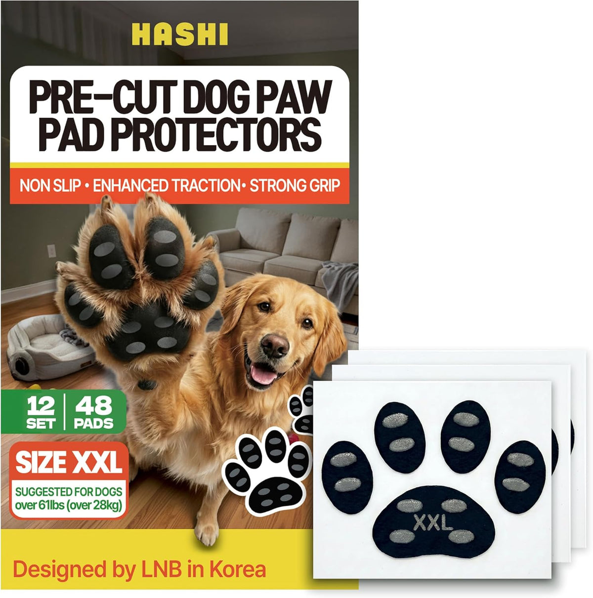 Hashi dog paw grips XXL front packaging view
