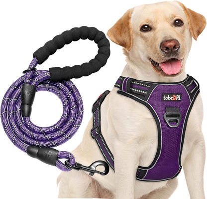 tobeDRI No Pull Dog Harness Adjustable Reflective Oxford Easy Control Medium Large Dog Harness with A Free Heavy Duty 5ft Dog Leash - Image 14