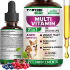 Beloved Pets Tobydic cat and dog multivitamin 21 in 1 liquid bottle front view