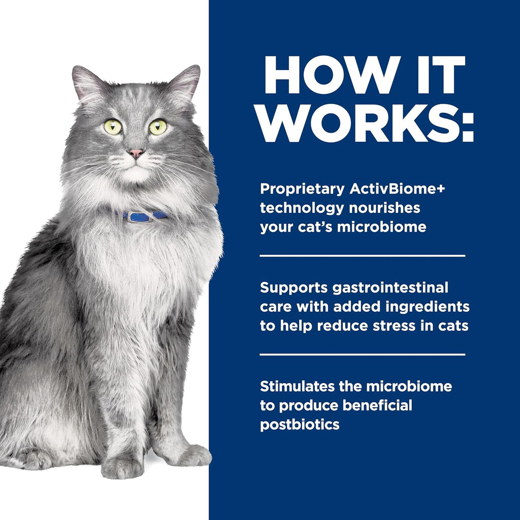 Back panel of Hill's prescription cat food detailing feeding guidelines