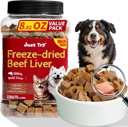 Just Try 7.05 oz Freeze Dried Chicken Cat & Dog Treats Food Topper Raw Single Ingredient High Protein Grain Free Healthy Dog Training Treats - Image 12