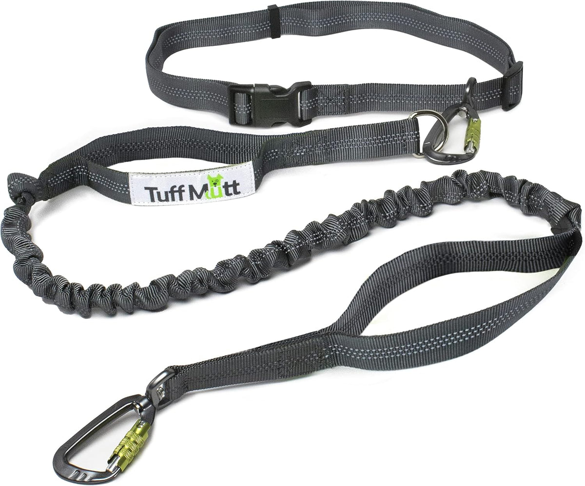 Tuff Mutt Hands-Free Waist Leash for Dog Walking, Running and Hiking, Adjustable Belt with Double Handle, Reflective Bungee Design for Large & Medium Dogs - Image 13