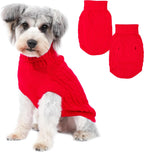 Dog Sweaters for Small Dogs Knit Small Dog Sweater Warm Winter Dog Clothes Girl Turtleneck Puppy Sweater Sleeveless Chihuahua Clothes for Cold Weather Solid Stretchy Pet Cat Outfit (Rose, S) - Image 13